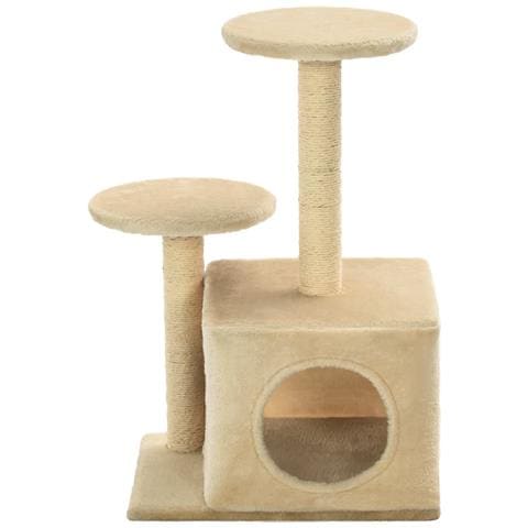 Lusso Casadino - Albero Per Gatti Con Pali Tiragraffi In Sisal 60 Cm Beige - Foto 2