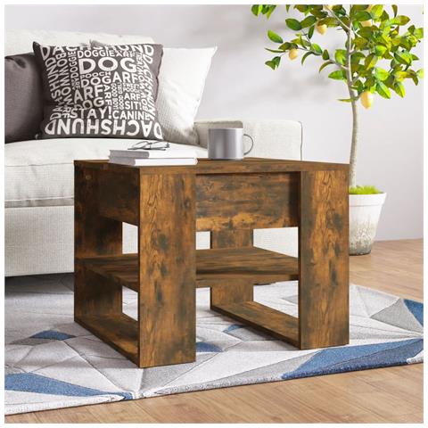 Lusso Casadino -  Tavolino Da Salotto Rovere Fumo 55,5x55x45 Cm Legno Multistrato - Foto 7