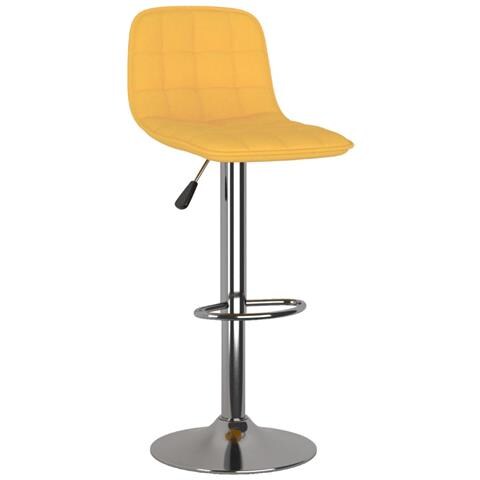 Sgabelli Da Bar 2 Pz Gialli In Tessuto - Foto 2