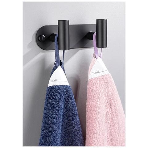 Doppio Gancio Per Accappatoio, Gancio Per Bagno In Acciaio Inox, Gancio Per Asciugamani Da Parete Black - Foto 2