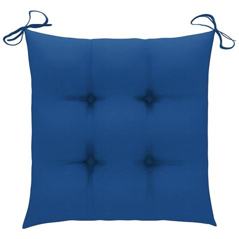 Sedie Da Giardino Impilabili 4 Pz Con Cuscini Massello Di Teak - Foto 8