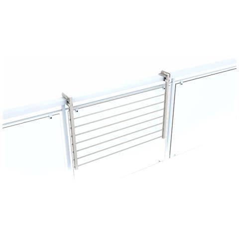 Stendino Esterno Da Ringhiera 82x63x8 Cm Bianco, Pieghevole E Compatto Per Balconi E Terrazzi - Foto 6