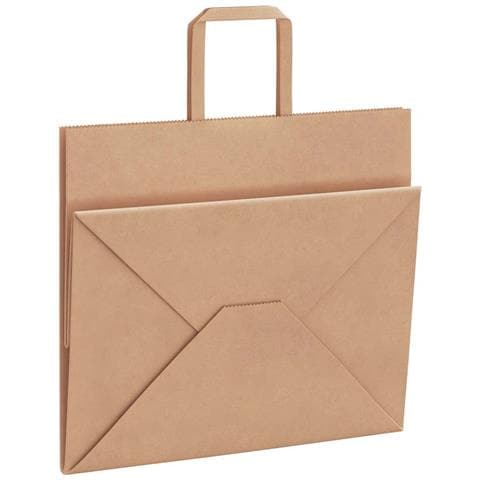 Sacchetti di Carta 250 pz con Manici Marrone 32x22x28 cm - Foto 9