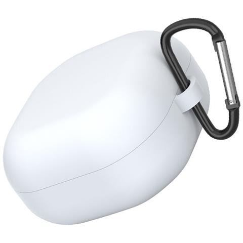 Custodia Protettiva In Silicone Bianco Per Auricolari Compatible With Samsung Galaxy Buds Pro/live/buds 2/buds 2 Pro Con Moschettone White - Foto 2