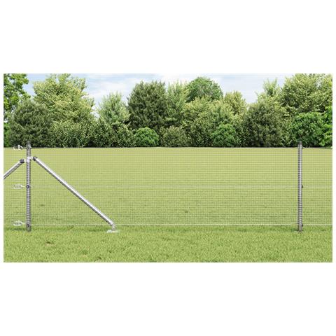 Recinzione in Filo Saldato con 13 Pali a Spillo 0.6x100 m in Acciaio Galvanizzato - Foto 2