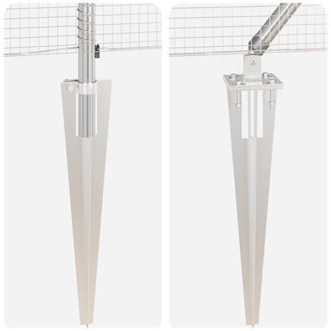 Recinzione in Filo Saldato con 13 Pali a Spillo 0.6x100 m in Acciaio Galvanizzato - Foto 9