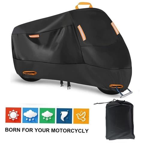 Coprimoto Impermeabile - Poliestere 190t, Rivestimento Argentato, Protezione Pioggia E Polvere  Xl - Foto 5