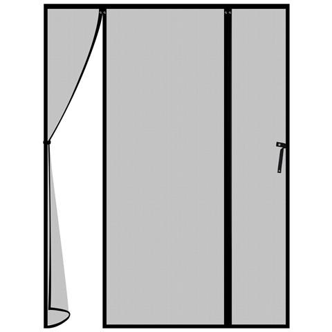 Zanzariera Magnetica Per Porta Balcone Terrazza Senza Trapano 152x205 Cm - Foto 5