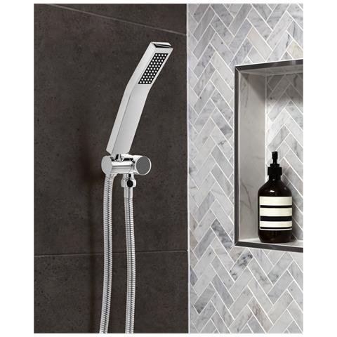 Soffione Doccia Amboro Ottone Argento - Foto 1