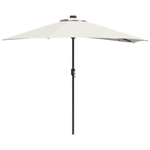 Parasol da giardino metà Sabbia 294 x 150 x 224 cm Tessuto - Foto 1