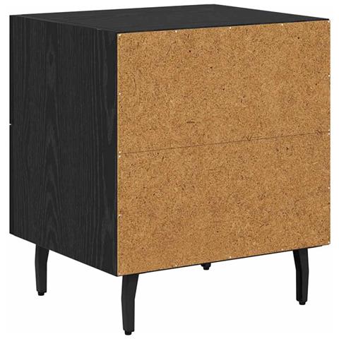 Armadio da Notte 2 pcs Rovere nero 40 x 35 x 47,5 cm - Foto 9