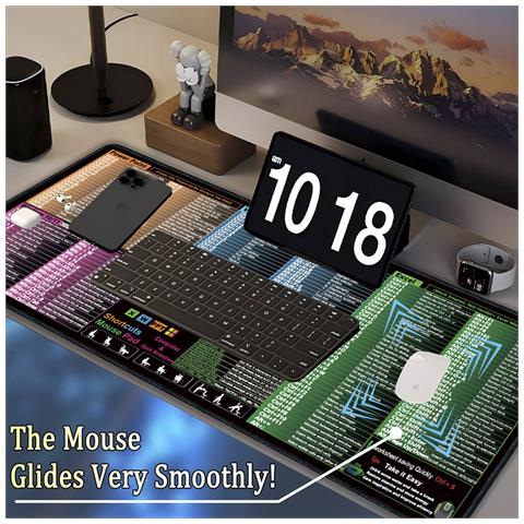 Tappetino Mouse Gaming Esteso 400x900mm - Base Antiscivolo In Gomma Naturale 4 Mm - Foto 4