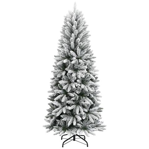 Lusso Casadino - Albero Di Natale Artificiale Con Neve Floccata 150 Cm Pvc E Pe - Foto 1