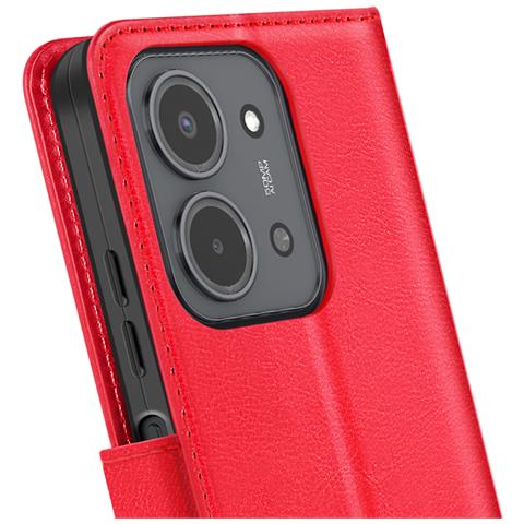Custodia A Portafoglio Per Xiaomi Redmi 15c Con Cinturino Da Polso E Funzione Stand, Rosso - Foto 2