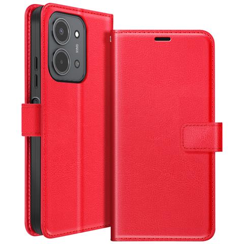 Custodia A Portafoglio Per Xiaomi Redmi 15c Con Cinturino Da Polso E Funzione Stand, Rosso - Foto 1