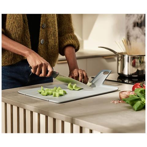 Tagliere Pieghevole Azzurro Chop2pot Plus Multifunzione Per Tagliare Tritare E Servire Base Antiscivolo Resistente Lavabile In Lavastoviglie Design Compatto - Foto 2