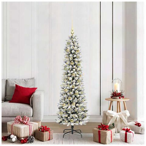 Albero di Natale artificiale con 300 LED Bianco 180 cm - Foto 2