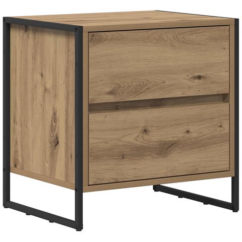 Comodino Rovere Artigianale 50 x 39.5 x 50 cm Legno multistrato - Foto 1