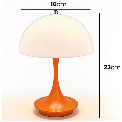 Lampada A Fungo Led Tattile Ricaricabile Con Porta Usb-c Per Scrivania - Foto 2