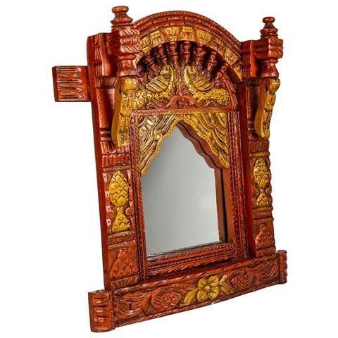 Specchio In Legno 59x51x10h - Foto 1