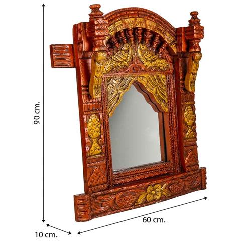 Specchio In Legno 59x51x10h - Foto 8
