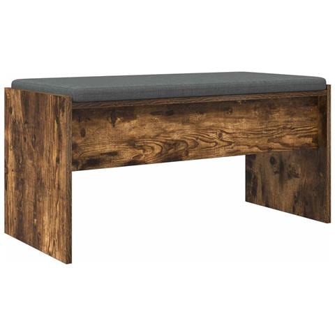 Panca per ingresso con cuscino Rovere fumé 83 x 38 x 40 cm - Foto 1