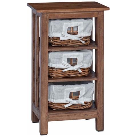 Tavolo laterale Marrone Legno massello di mogano - Foto 1