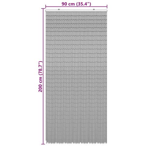 Tenda per Porta Antinsetti multicolore 200 x 90 cm Bambù - Foto 5