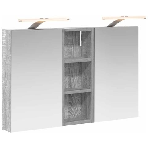 Set di Armadi da Bagno con lo scaffale 3 pcs 80 x 10,5 x 50 cm - Foto 1