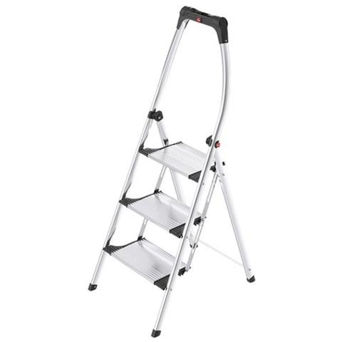 Sgabello In Alluminio E Acciaio, 3 Gradini, H. Max Lavoro 250 Cm, - Foto 2