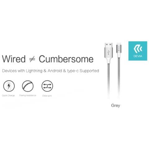 Cavo M-Usb Android Pheez 2mt Carica Rapida Grigio - Foto 2