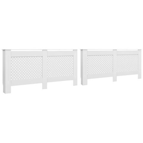 Coperture Per Radiatori 2 Pz Bianche 152x19x81,5 Cm In Mdf - Foto 1