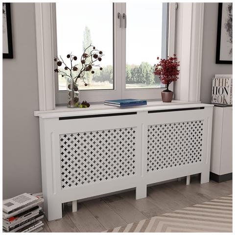 Coperture Per Radiatori 2 Pz Bianche 152x19x81,5 Cm In Mdf - Foto 8
