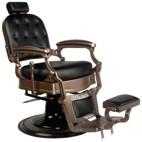 Gabbiano Poltrona Da Barbiere In Similpelle Nera Old Ernesto - Foto 1