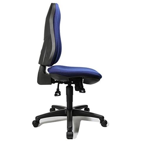 Bürodrehstuhl ""support Sy"", Stoff, Royalblau Bandscheibensitz, Synchronmechanik, Stabiles Fußkreuz (8550 G26) - Foto 2