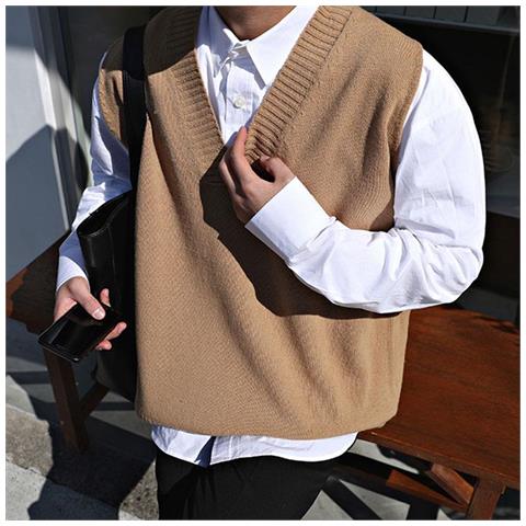 pullover senza maniche uomo