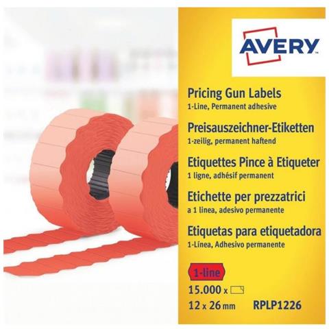 Zweckform Rplp1226 - Papier - Permanenter Klebstoff - Perforiert - Rot - 26 X 12 Mm 15000 Etikett (en) (10 Rolle (n) - Foto 1