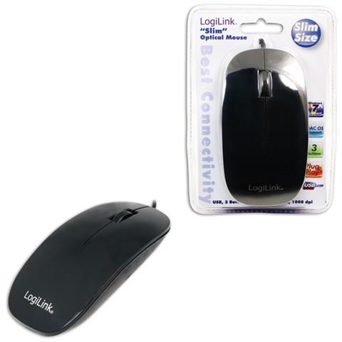 Mouse USB ID0063 Ottico 3 Tasti 1000 DPI Colore Nero - Foto 2