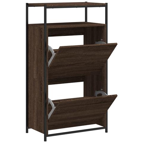 Scarpiera Rovere Marrone 60x34x112 Cm In Legno Multistrato - Foto 2