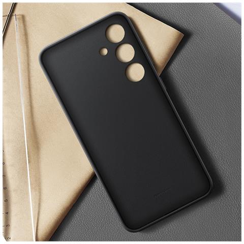 Cover Galaxy S24 Pelle Vegetale Fotocamera Protetta, Nero - Foto 2