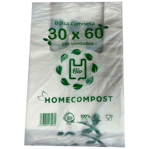 Shopping Bag Bianco Biodegradabile 200 Unità 30 X 60 Cm - Foto 1