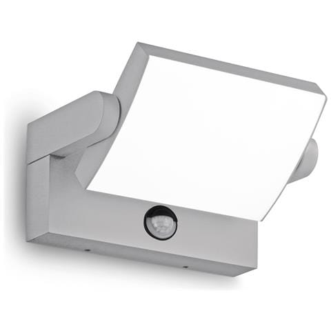 Applique Da Parete Contemporaneo Swipe Alluminio Grigio Led 21w 3000k Ip54 - Foto 1