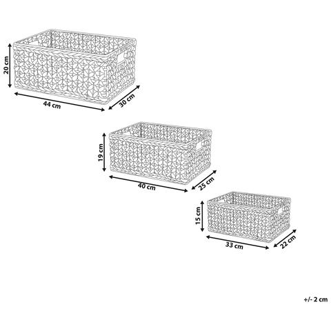 Set Di 3 Cestini Minnow Vimini Naturale - Foto 2