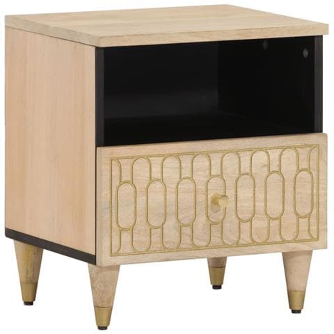 Comodini 2pz 40x33x46 cm in Legno Massello di Mango - Foto 1