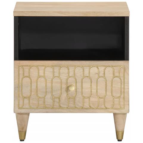 Comodini 2pz 40x33x46 cm in Legno Massello di Mango - Foto 3