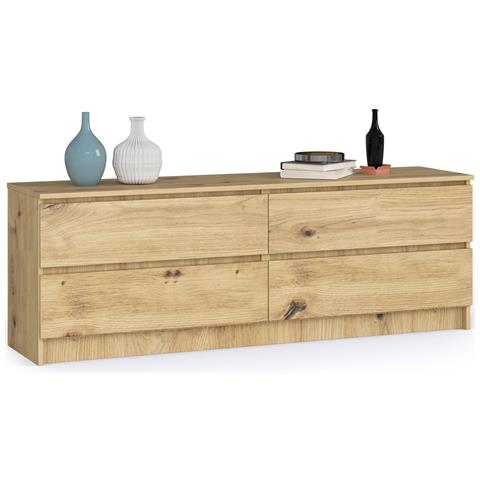 Cassettiera K160, 4 cassetti, 160x40x55 cm, Colore Quercia Artisan - Foto 1