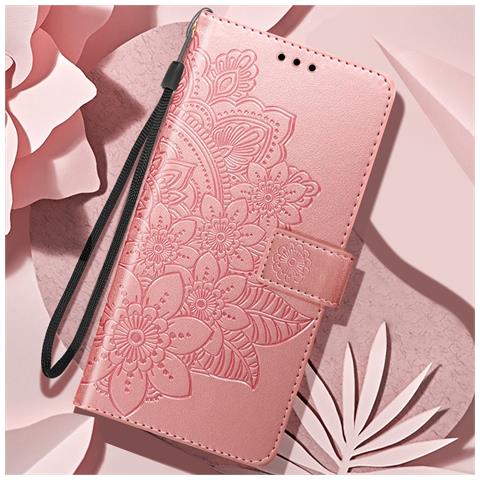 Custodia Mandala Floreale Per Samsung A25 5g Portafoglio Cordino - Foto 5