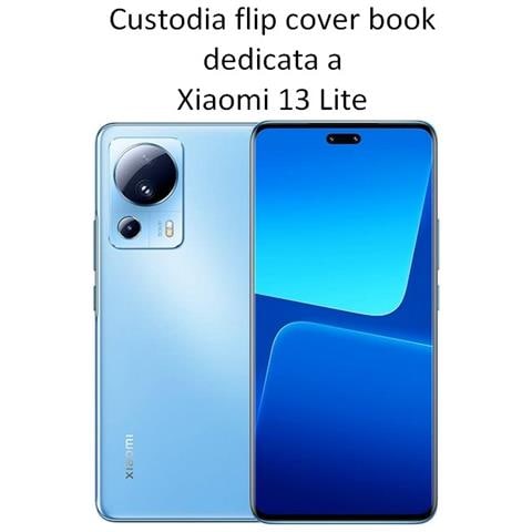 Custodia A Libro Book Cover Case Per Xiaomi 13 Lite Mzb0cvleu Black - Foto 2