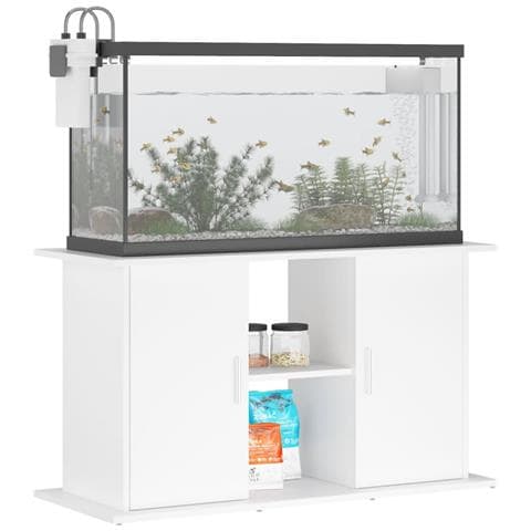 Supporto per Acquario 101x41x58 cm in Legno Multistrato Bianco - Foto 2