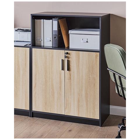 Armadietto Da Ufficio Zehna Marrone /nero - Foto 7